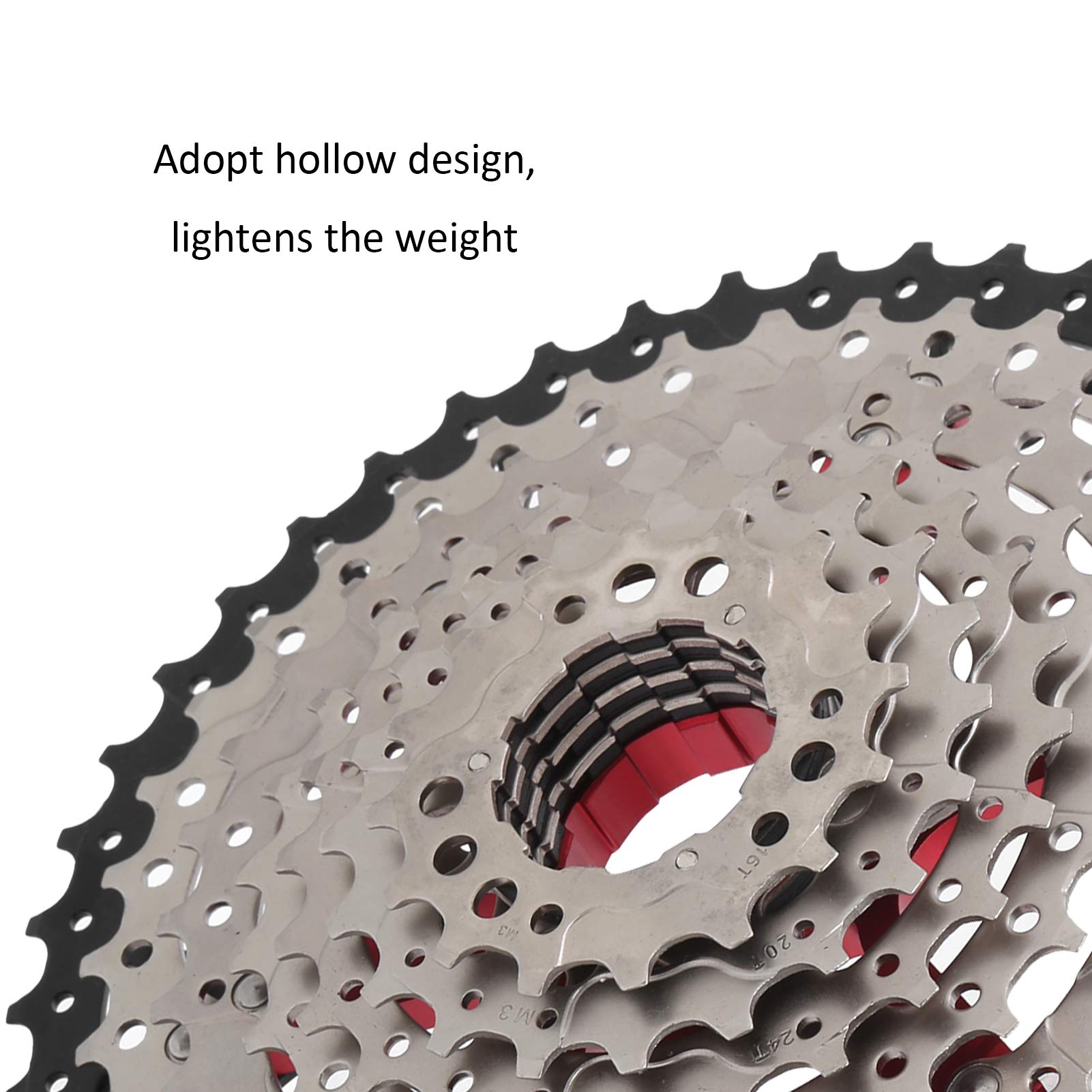 Tbest Speed Cassette Freewheel 46T, Ingranaggio in Acciaio, per Bicicletta