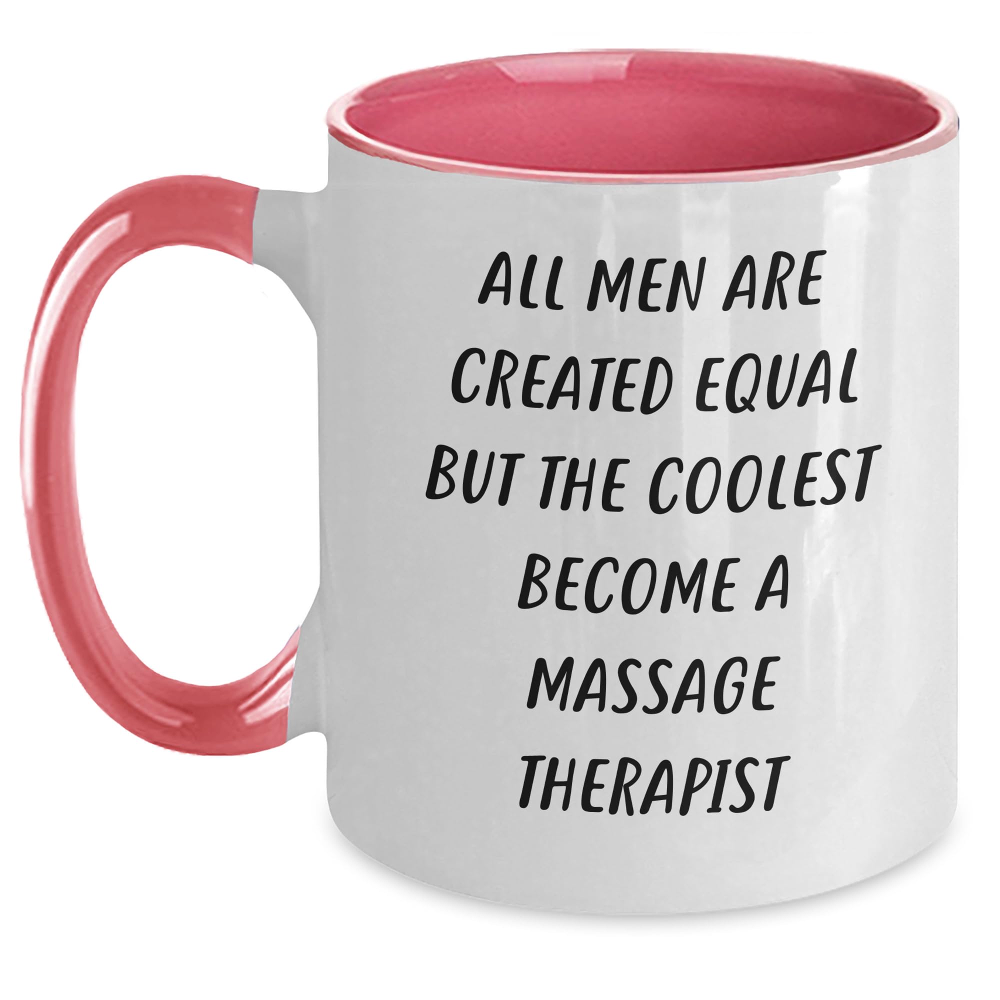 Funny Massage Therapist Gift - All Men Are Created Equal But The Coolest Become A Massage  — funny ceramic mug from ShopProudGifts