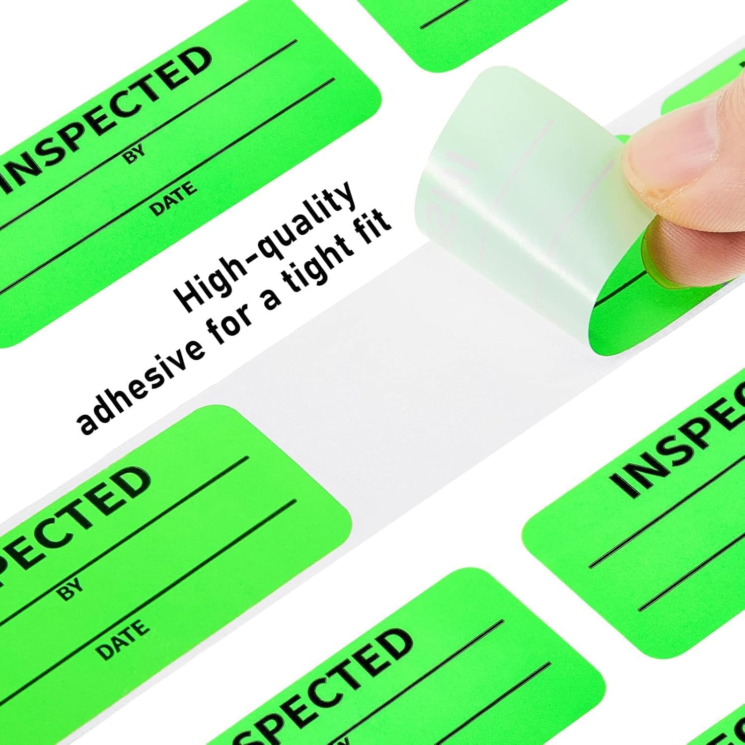 Gersoniel 1200 Pcs Quality Control Inventory Labels 1 X 2.25 Inch, Green