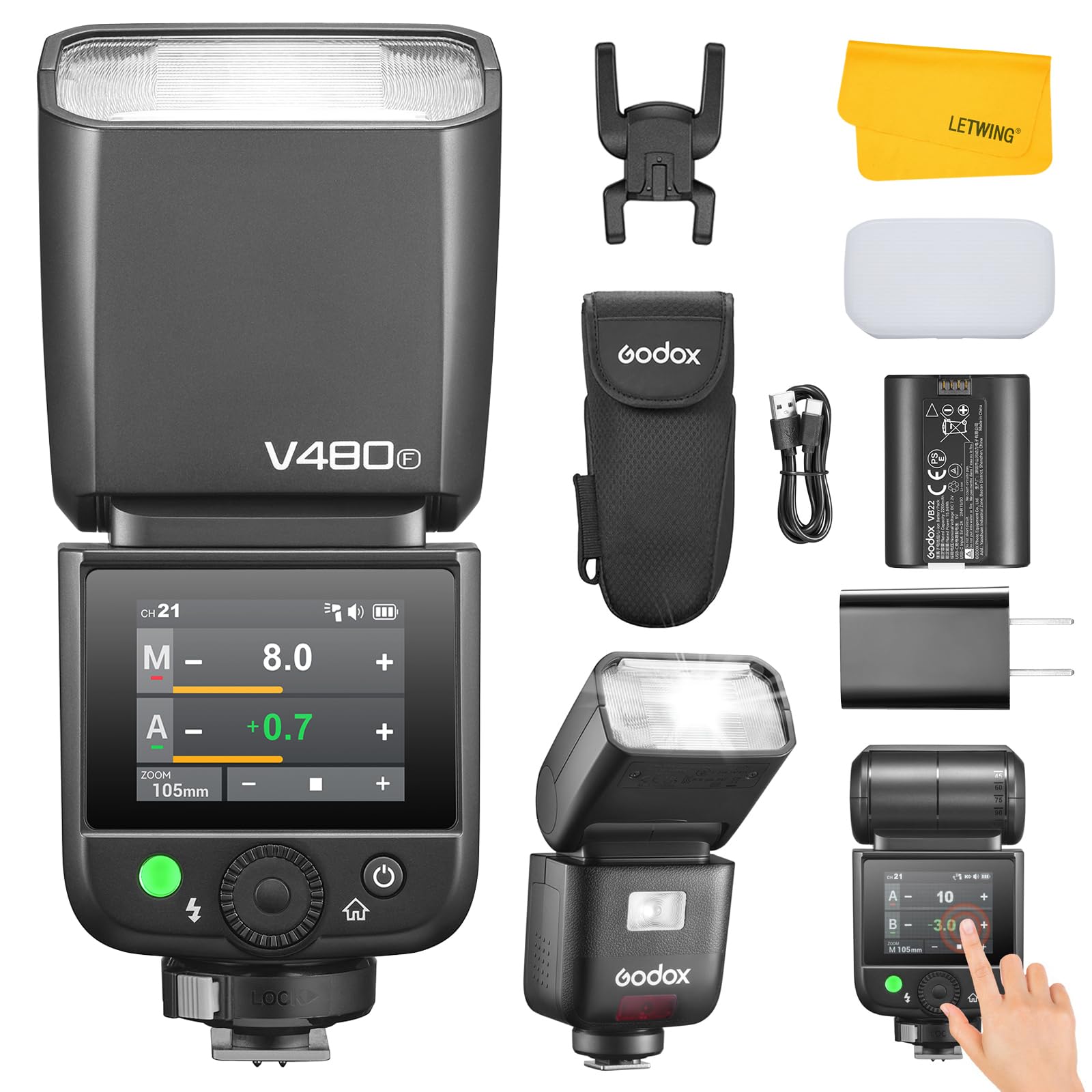 Amazon | GODOX正規代理店 GODOX V480 F V480F フラッシュ ストロボ