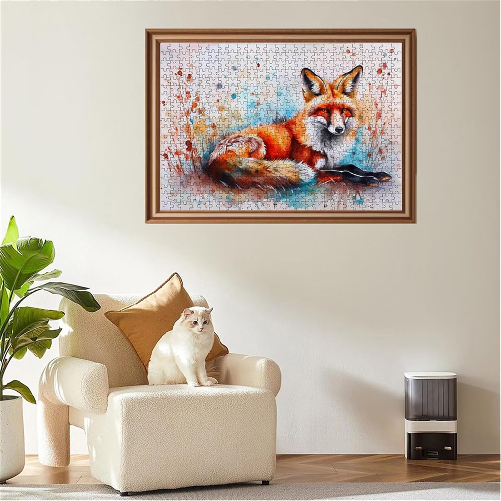 Puzzle 2000 sztuk Lis Puzzle Zwierzę Drewniane Jigsaw, Klasyczne dla dorosłych DiY Gra Wyzwanie Idealnie pasują między nimi literami z tyłu Wysokiej jakości układanki dla dzieci dorosłych wiek 14 lat
