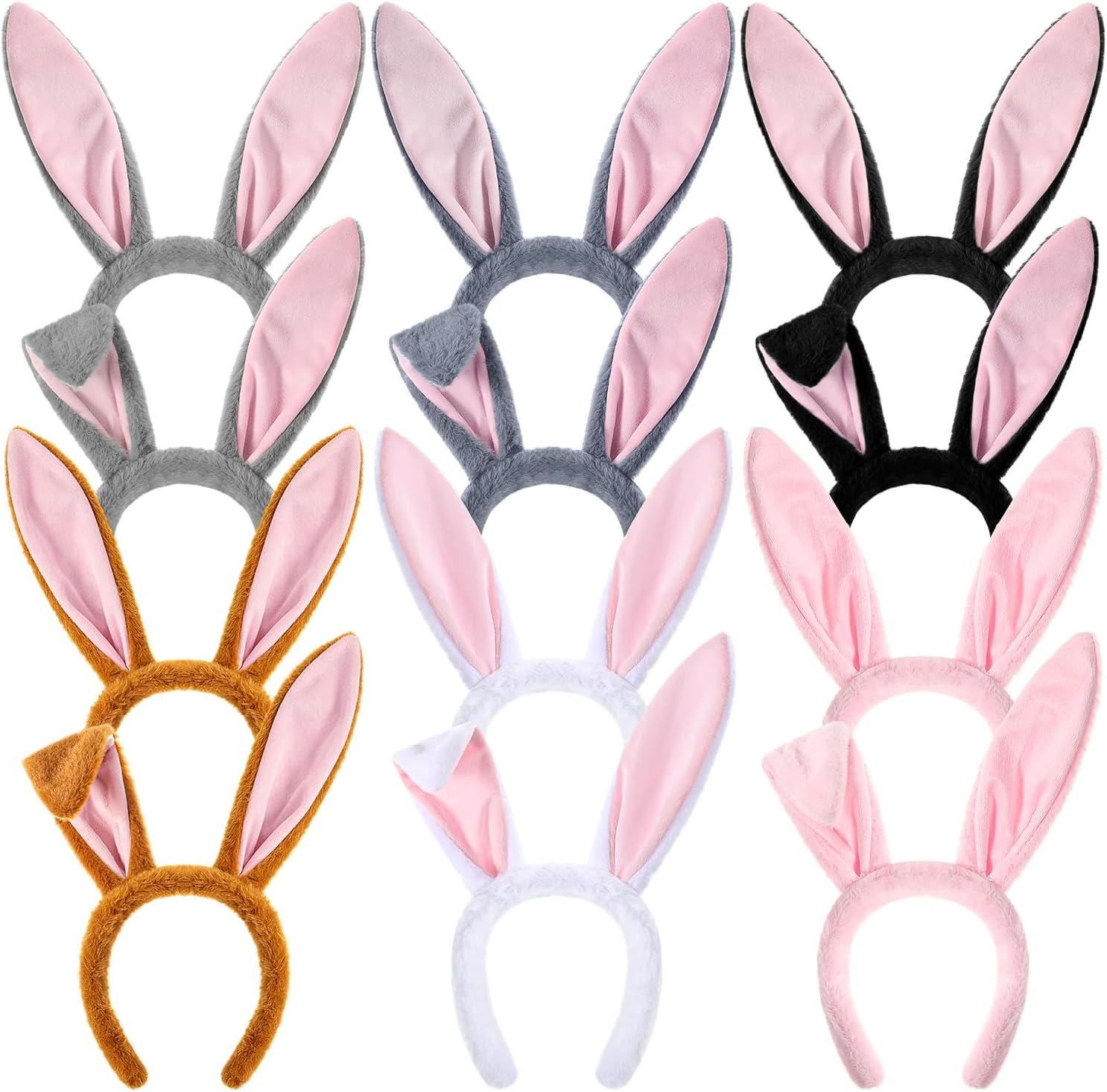 WILLBOND Easter Bunny Ears Simulation Plush Rabbit Ear Soft Bunny Headband for Cosplay Party Halloween
