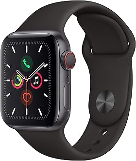 Apple Watch Series 5 (GPS + Cellular, 40mm) - Space Gray Aluminium Case with Black Sport Band