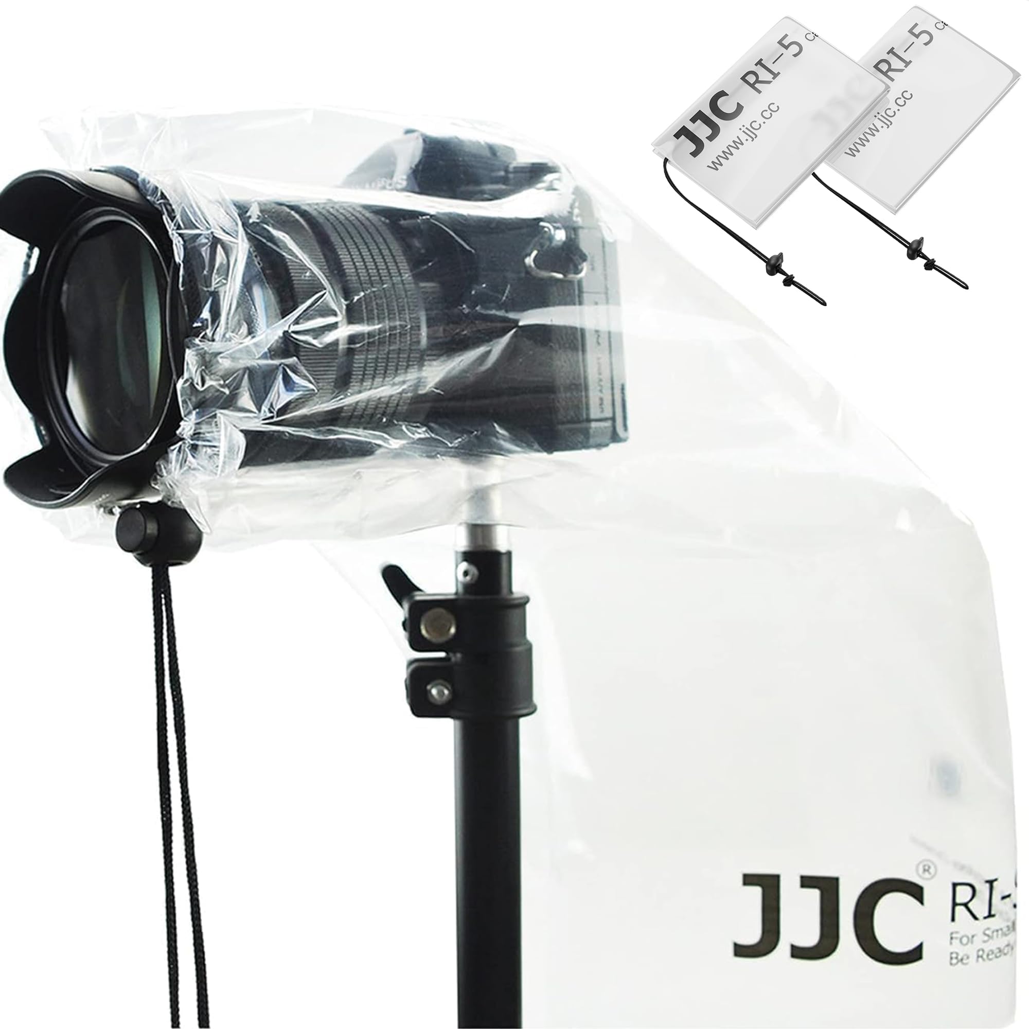 JJC Lot de 2 housses de protection contre la pluie pour appareil photo reflex numérique Canon, Nikon, Sony, avec objectif jusqu'à 45 cm de long