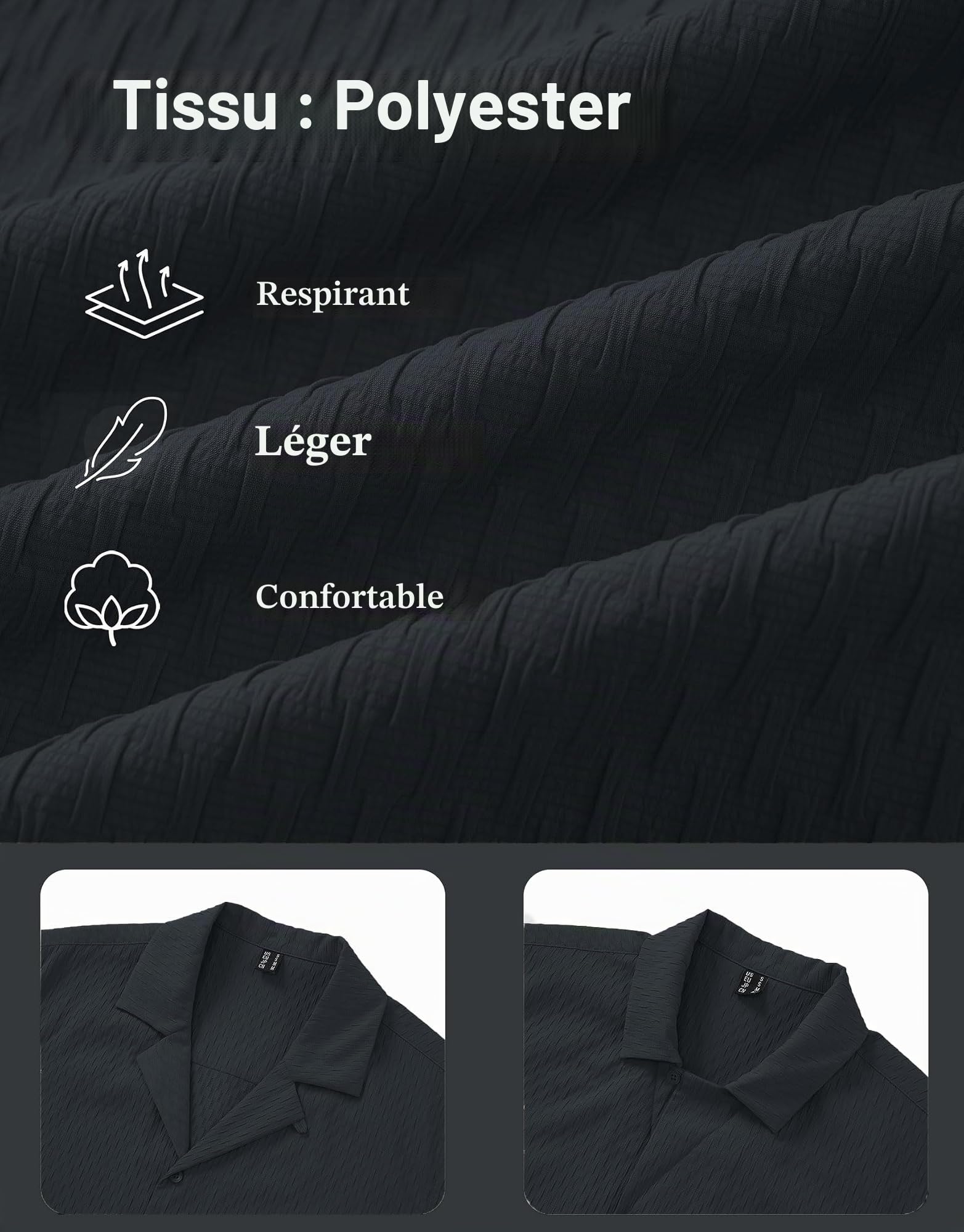 Cavva Chemise à manches courtes pour homme Guayabera cubaine décontractée boutonnée chemise d'été chemise de plage respirante