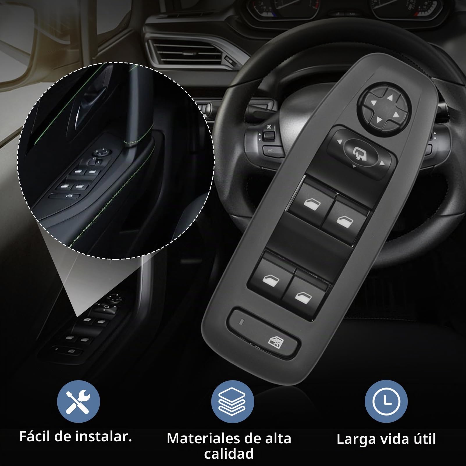 96749624ZD interruptor elevalunas para 2008 eléctrico botón Elevalunas para 208 2013-2018 interruptor ventana (lado del conductor)