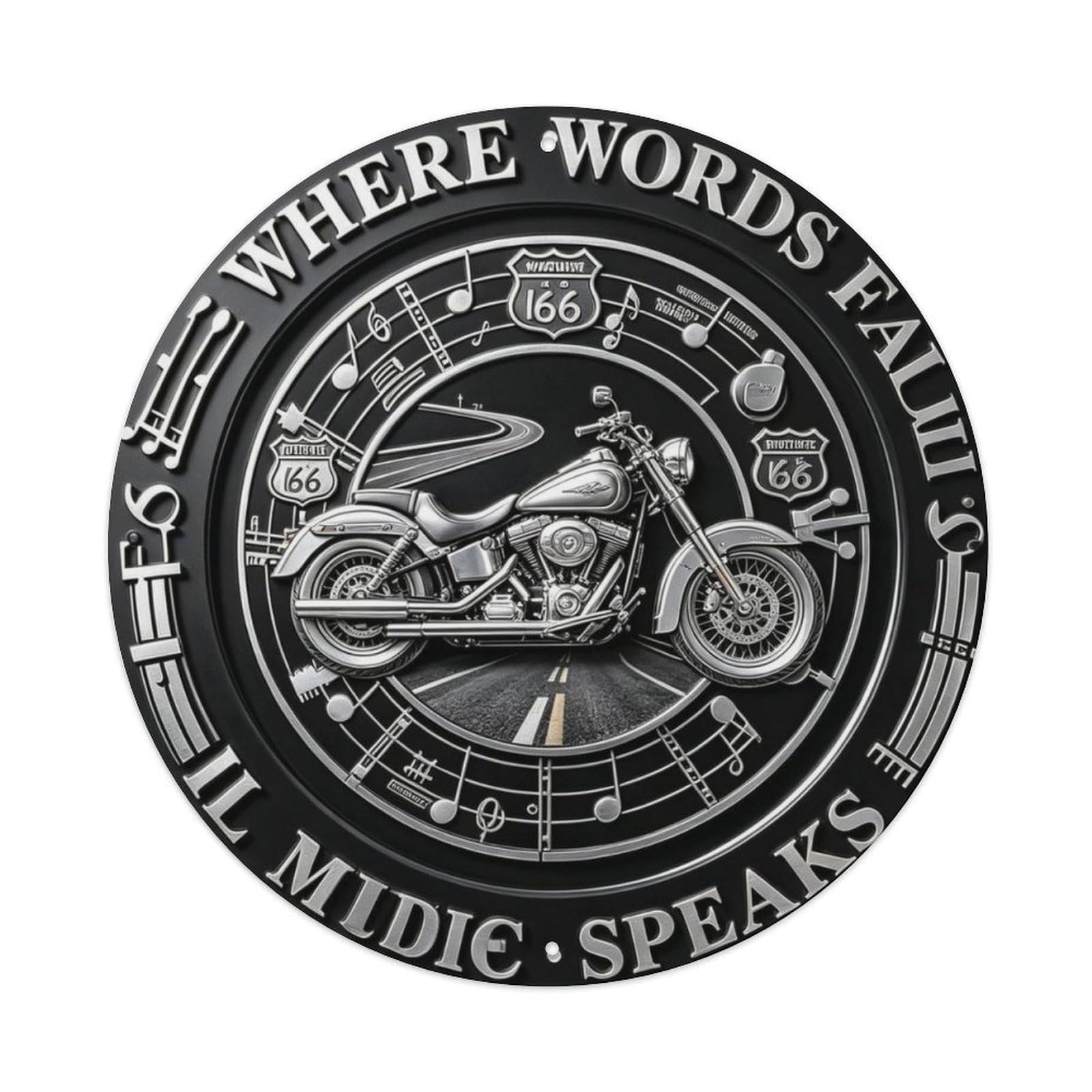 Ride Free Metal Tin Sign Plaque