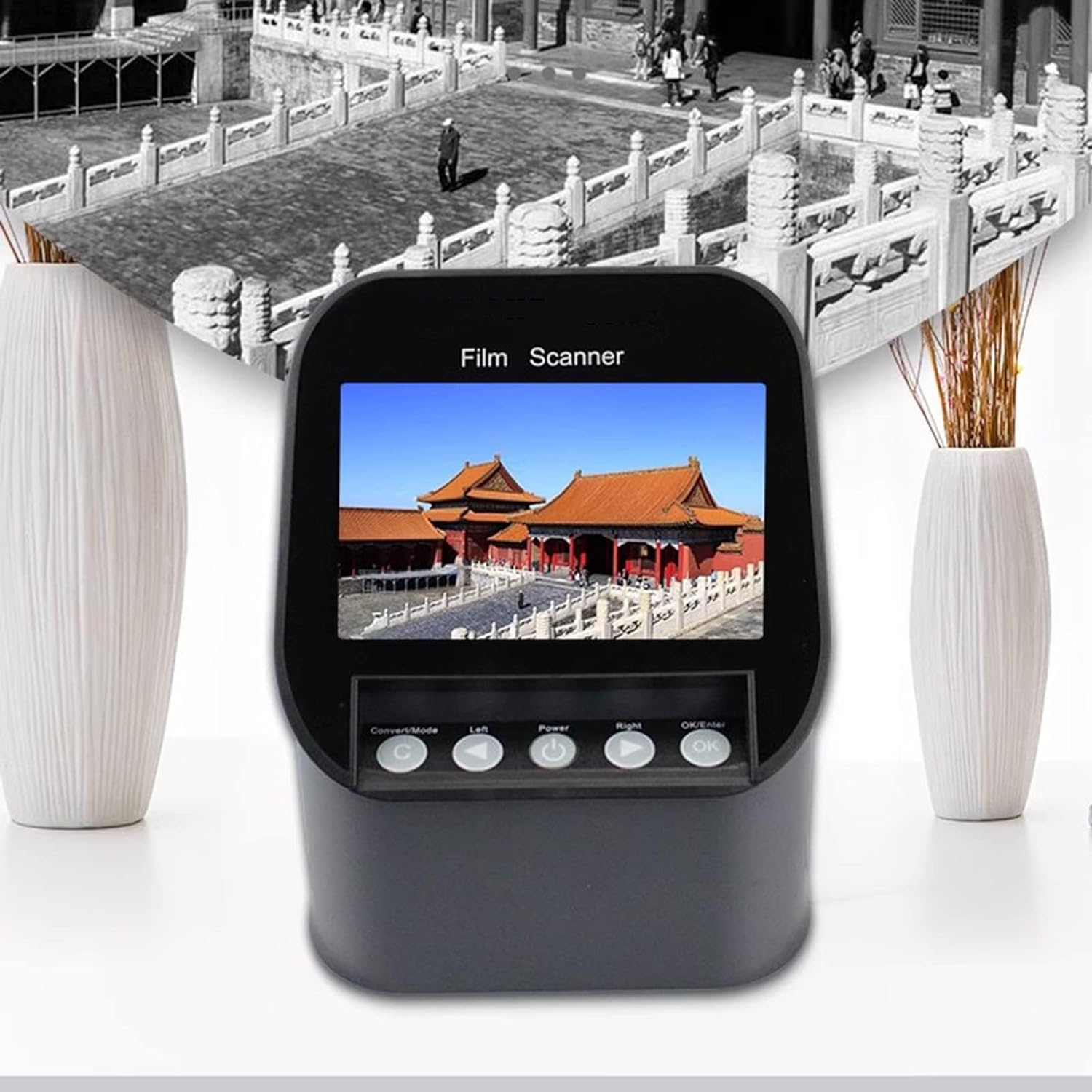 Scanner per pellicole 135, Scanner per Diapositive digitali da 22 MP, con Ampio Schermo a Colori TFT da 4,3", Formati di Pellicola supportati (135/126KPK/110/SUPER8/pellicola positiva/Pellicola nega