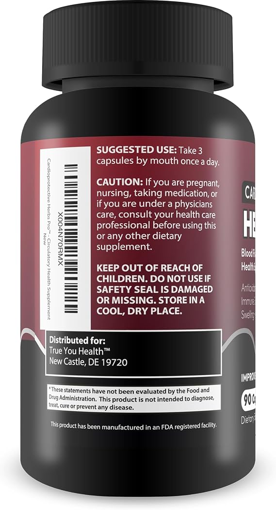 Cardio Protective Herbs Pro - Our Best Blood Flow & Circulatory Health Supplement - Blood Circulation Supplements for Cardiovascular Health Advanced Blood Flow Herbal Circulation Supplements for Men