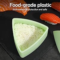 Vista 3 de UPKOCH Molde de sushi triangular, fabricante de bolas de arroz, prensa antiadherente para onigiri, fabricante de moldes de sushi, verde claro
