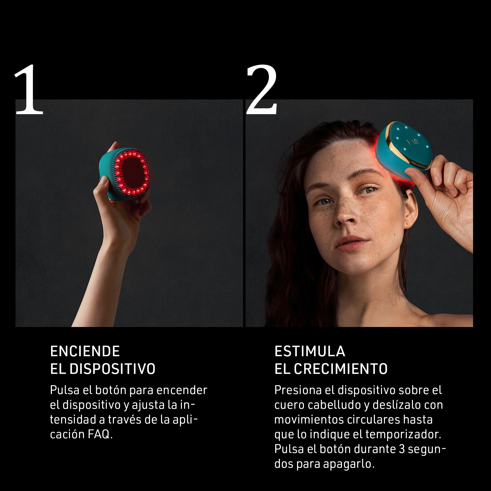 Masajeador LED cuero cabelludo FAQ 301 para crecimiento pelo cuidado capilar absorción tratamientos