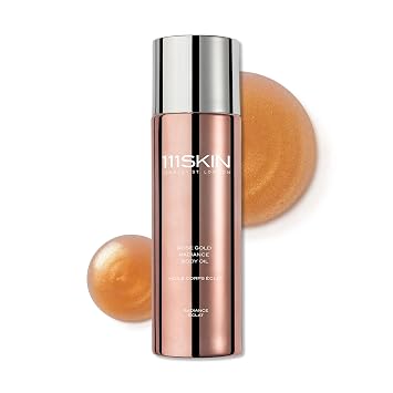 111Skin Rose Gold Radiance Body Oil, Non-Greasy Moisturizing Oil, Soothing Body Oil Containing Damask Rose Extract, Green Microalgae & Chamomile, 3.4 Fl. Oz.