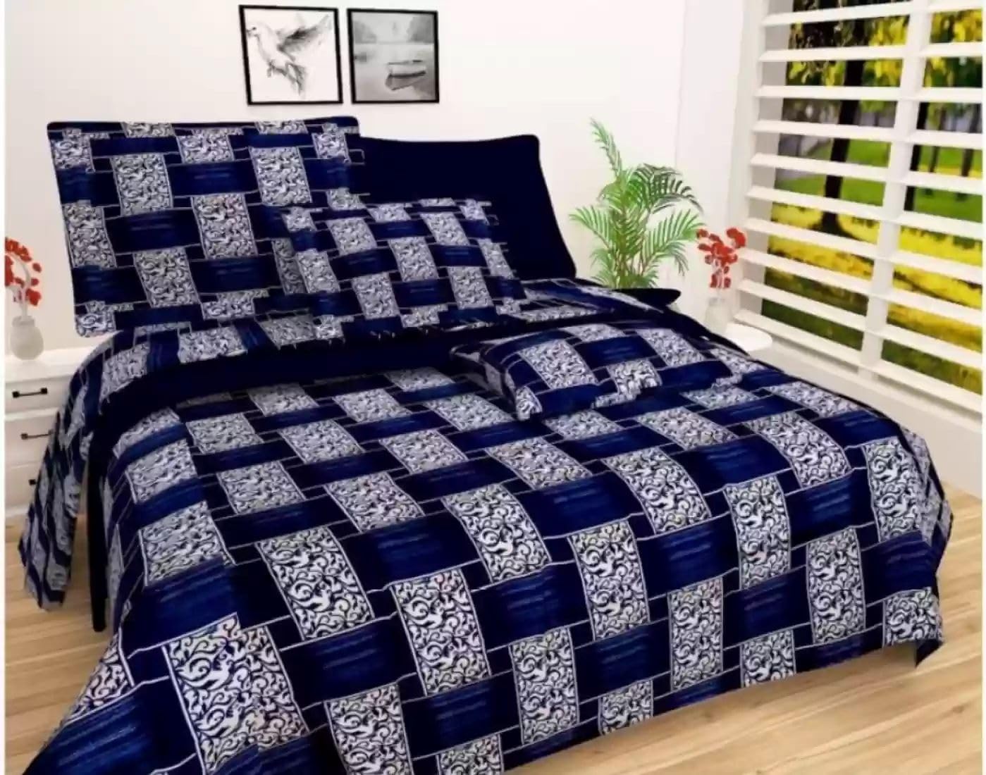 SIYARAM Handloom Industries BEDSHEET for Double Bed with 2 Pillow Covers,Bed Sheet for Bedroom - BZ16 (B0CWVKL4QH) Amazon Price History, Amazon Price Tracker