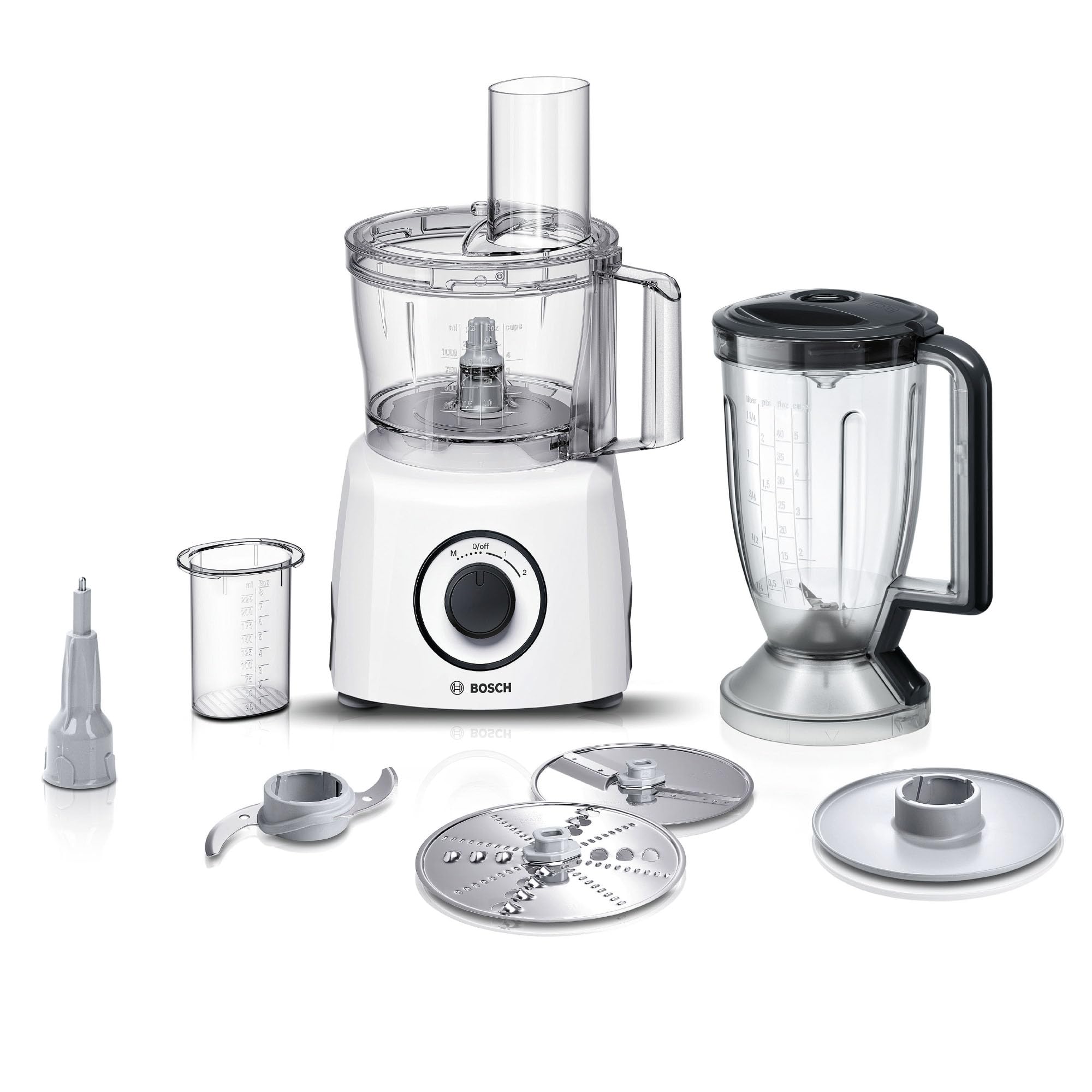 Bosch Robot da Cucina Compatto, MultiTalent 3, MCM3230W, Bianco
