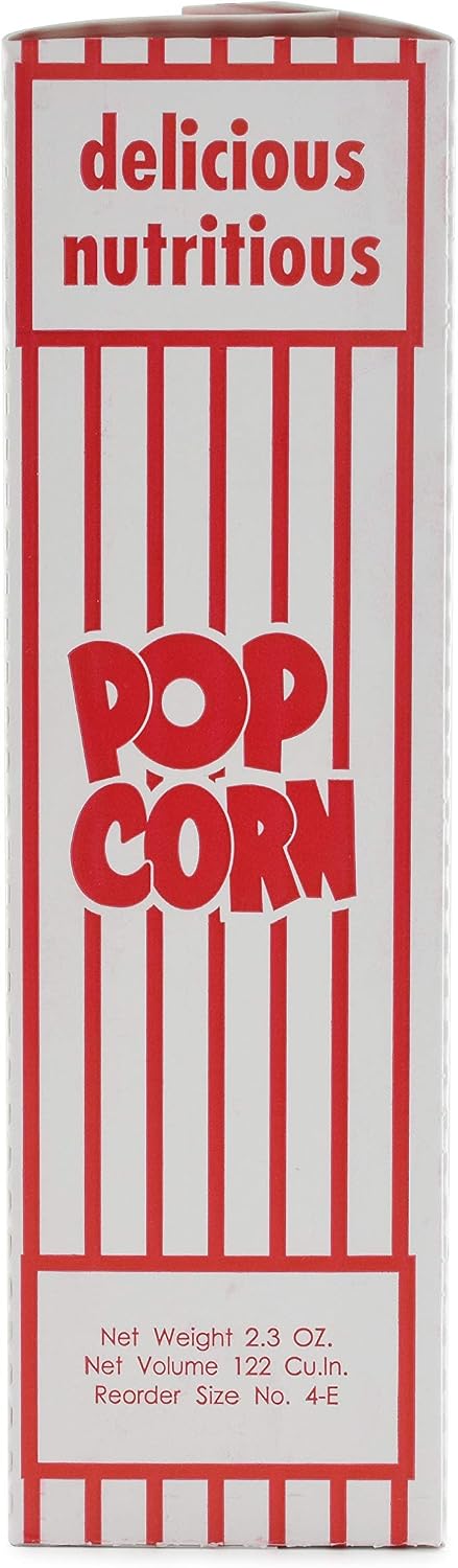 Snappy Popcorn 4-E Red and White Close Top Popcorn Boxes, 2.3 Oz, 250 Count image 3