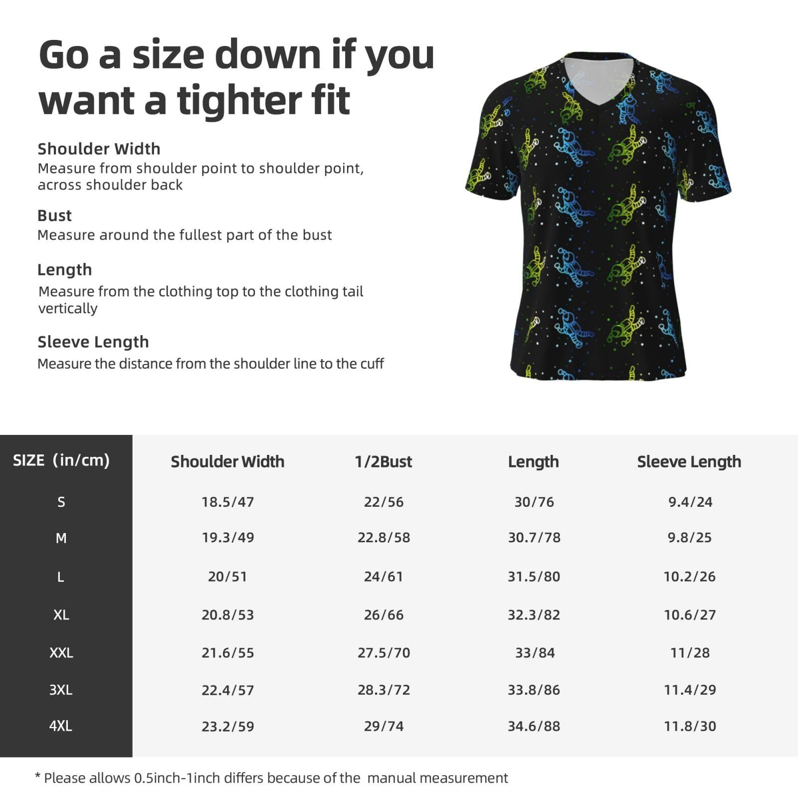 Stylish Athletic Sports Jersey Astronout-Swimming-Blue-Green Men's Rugby Jersey Medium