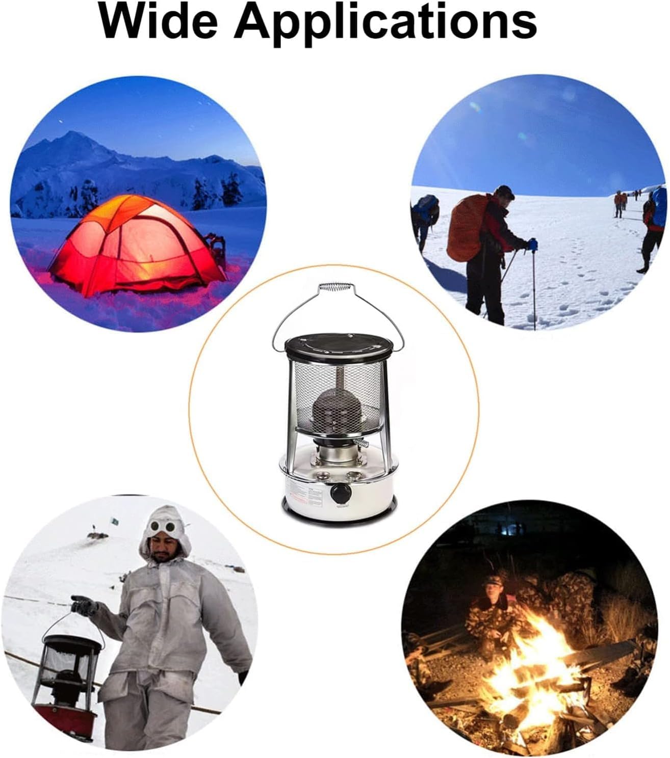 8900 BTU/H Indoor Kerosene Heater,6L Convection Kerosene Stove Heaters For Indoor Use,Portable Kerosene Heater Burner,with Stove Bag