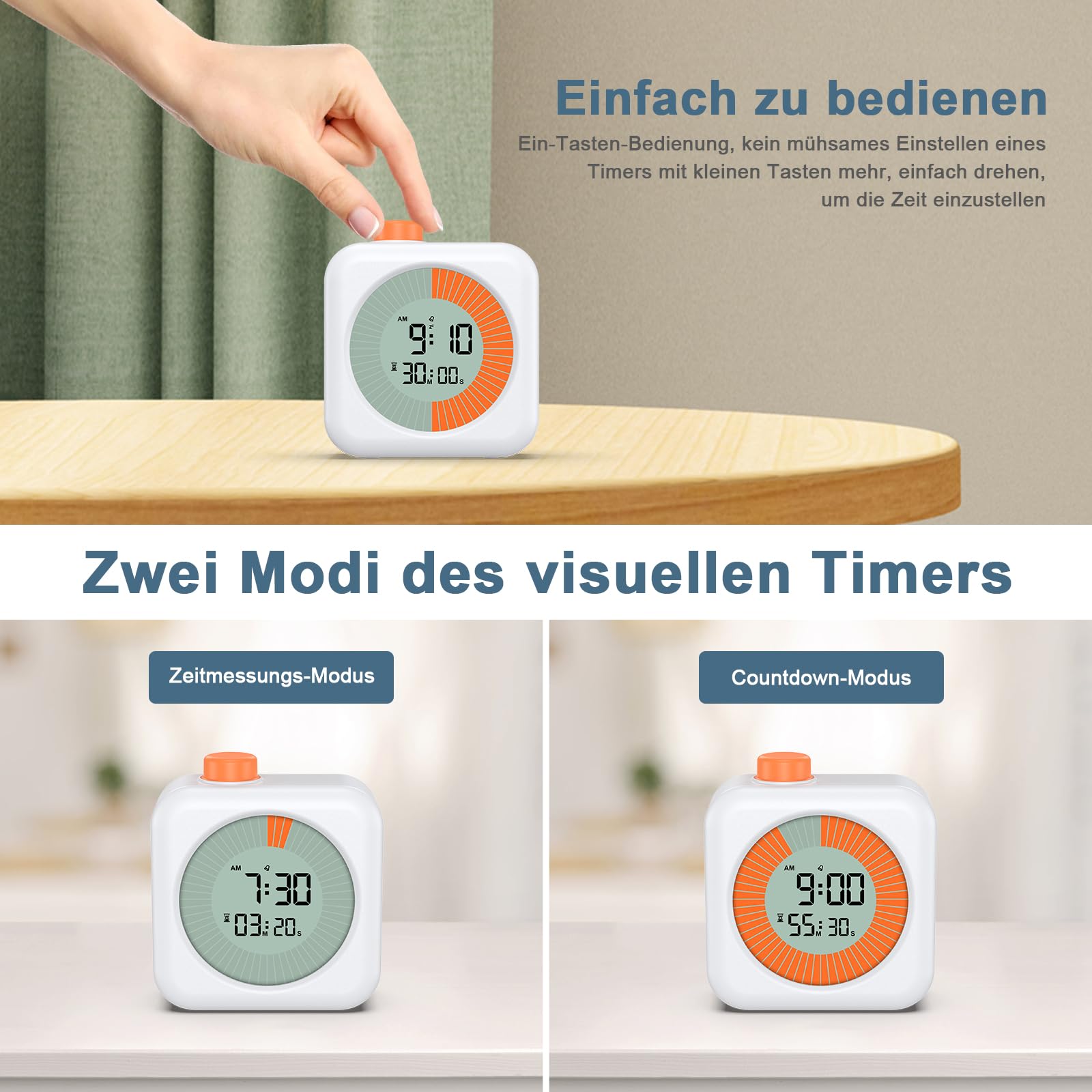 cyfrowy zegar 3 w 1, funkcja alarmu z timerem, 60-minutowy timer dla dzieci, budzik krótkoterminowy, do domu, kuchni, łazienki, toalety, szkoły,