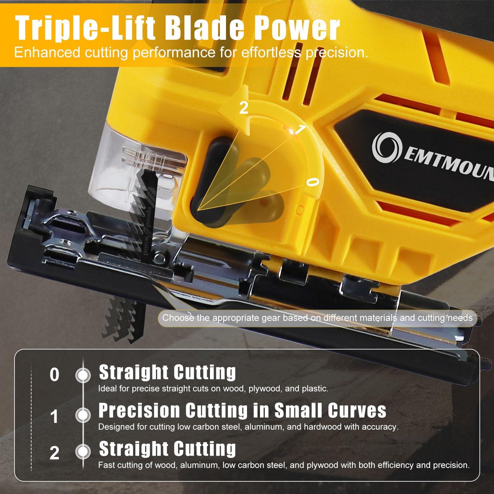 Seghetto alternativo senza fili per Dewalt 20 V Max batteria, seghetto alternativo senza spazzole per taglio dritto/curvo/smussato/circolare, 3200 giri/min, 3 impostazioni orbitali, tagli smussati da