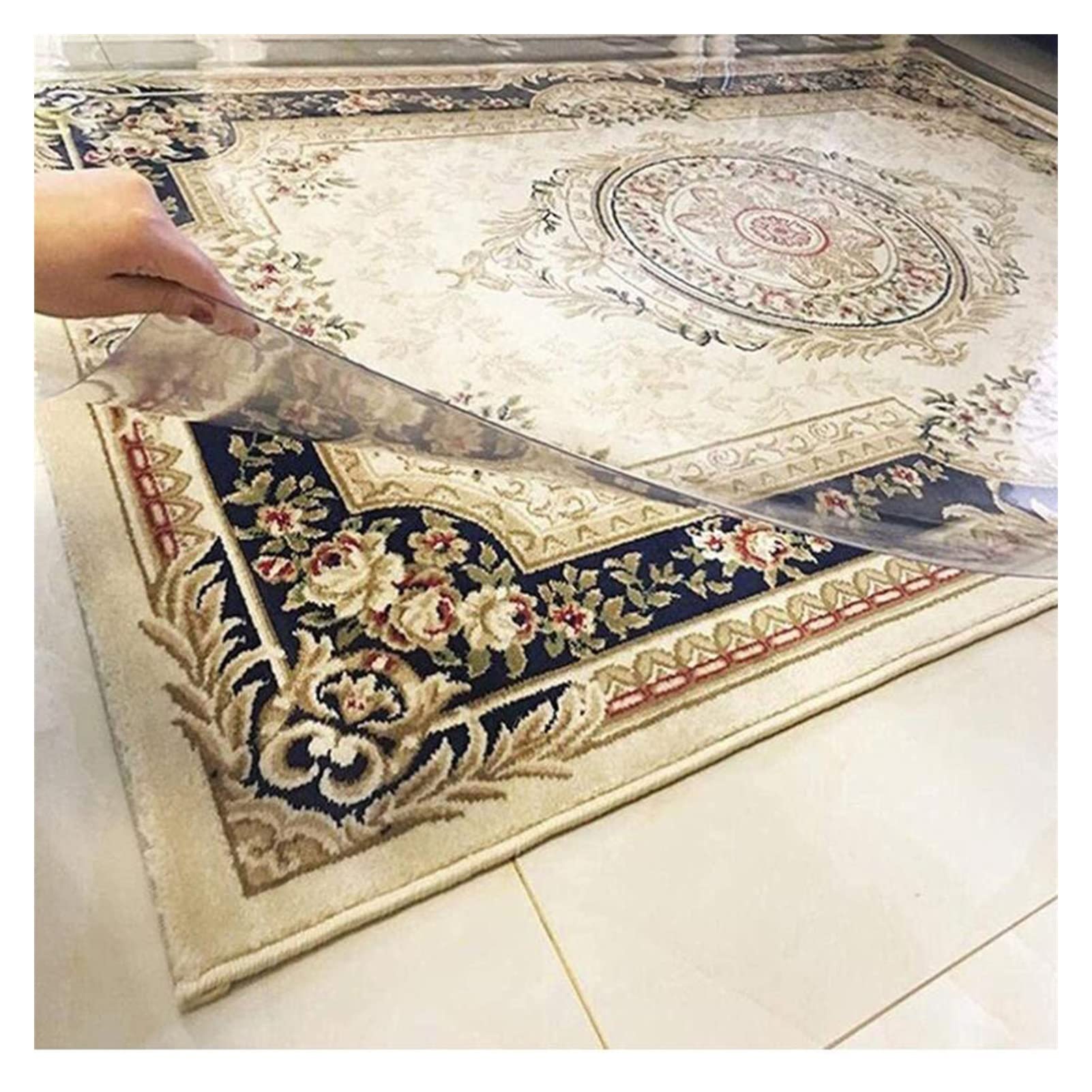 2mm Transparent Tapis De Protection De Sol, Imperméable, résistant à l'usure, Facile à Nettoyer Tapis de Sol en PVC Convient pour la Maison et Le Bureau,65/85/105/125/145cm de Large (Color : T