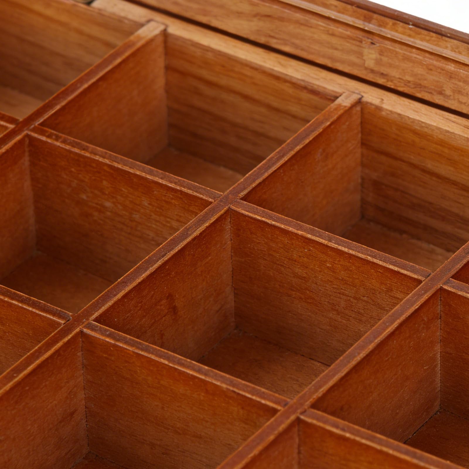 Porta Bolsitas de Té Bandejas de Madera con 12 Compartimentos | Organizador De Paquetes De Té Con Tapa Transparente Para Cocina Hogar Café Despensa Oficina Cafetería Paquetes De Snack