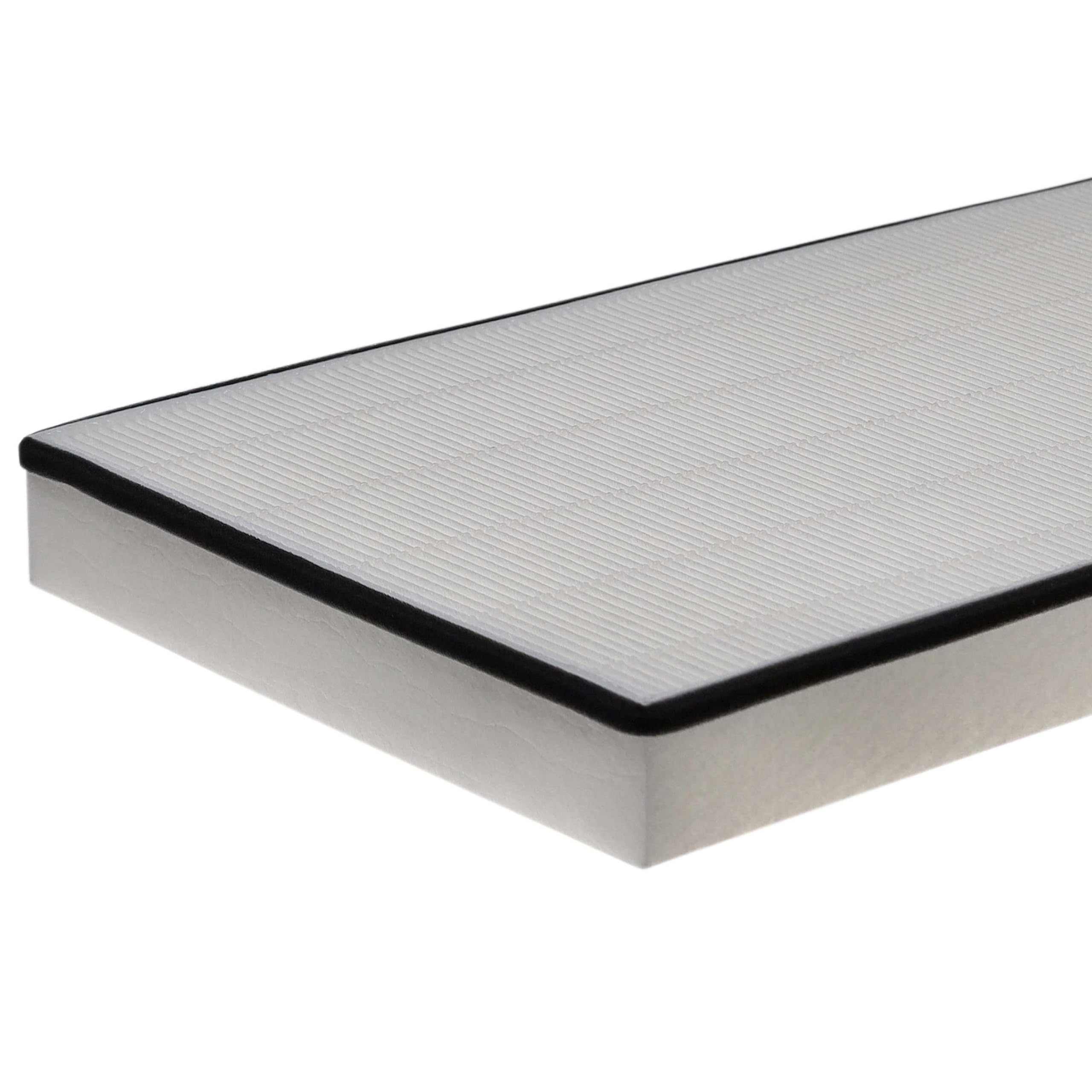 vhbw 4x Filtro polen compatible con Vallox ValloPlus 450 SE Sole, 500 SC unidad ventilación - Filtro aire F7, 45,3 x 22,5 x 5,2 cm negro blanco