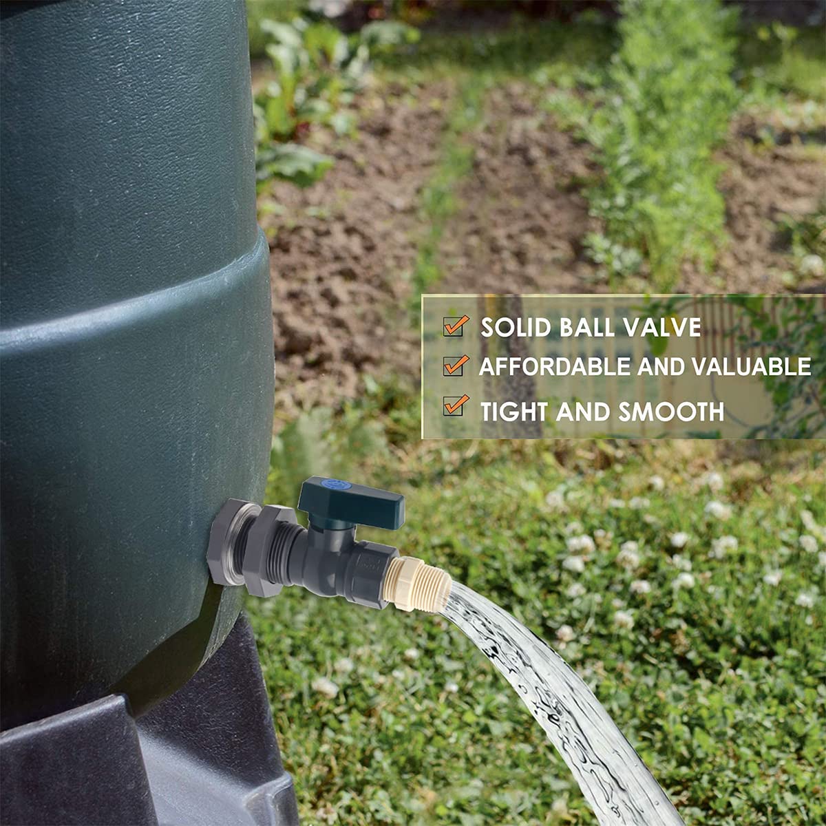 Rubinetto Per Serbatoio IBC Da 1000 Litri Con Doppio Adattatore Per Rubinetto Di Raccolta Dellacqua Piovana Realizzato In Ottone Con Filettatura Grossa Da 60 Mm 34debuns 82561374