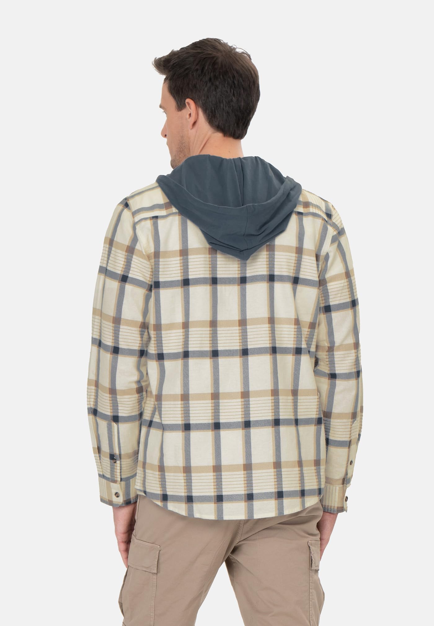 KEY LARGO Koszula Mężczyźni Klcatania 1/1 Hoodie-checks