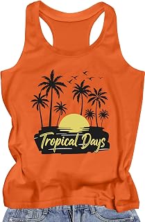 Womens Racerback Tank Tops Summer Sleevelesss Round Neck Graphic Shirts | Rosemia Soft Breathable Cotton, Running, Yoga, Fitness, Daily Dressing, Casual Workout Tunic, Colorful Patterns, Basic Tees