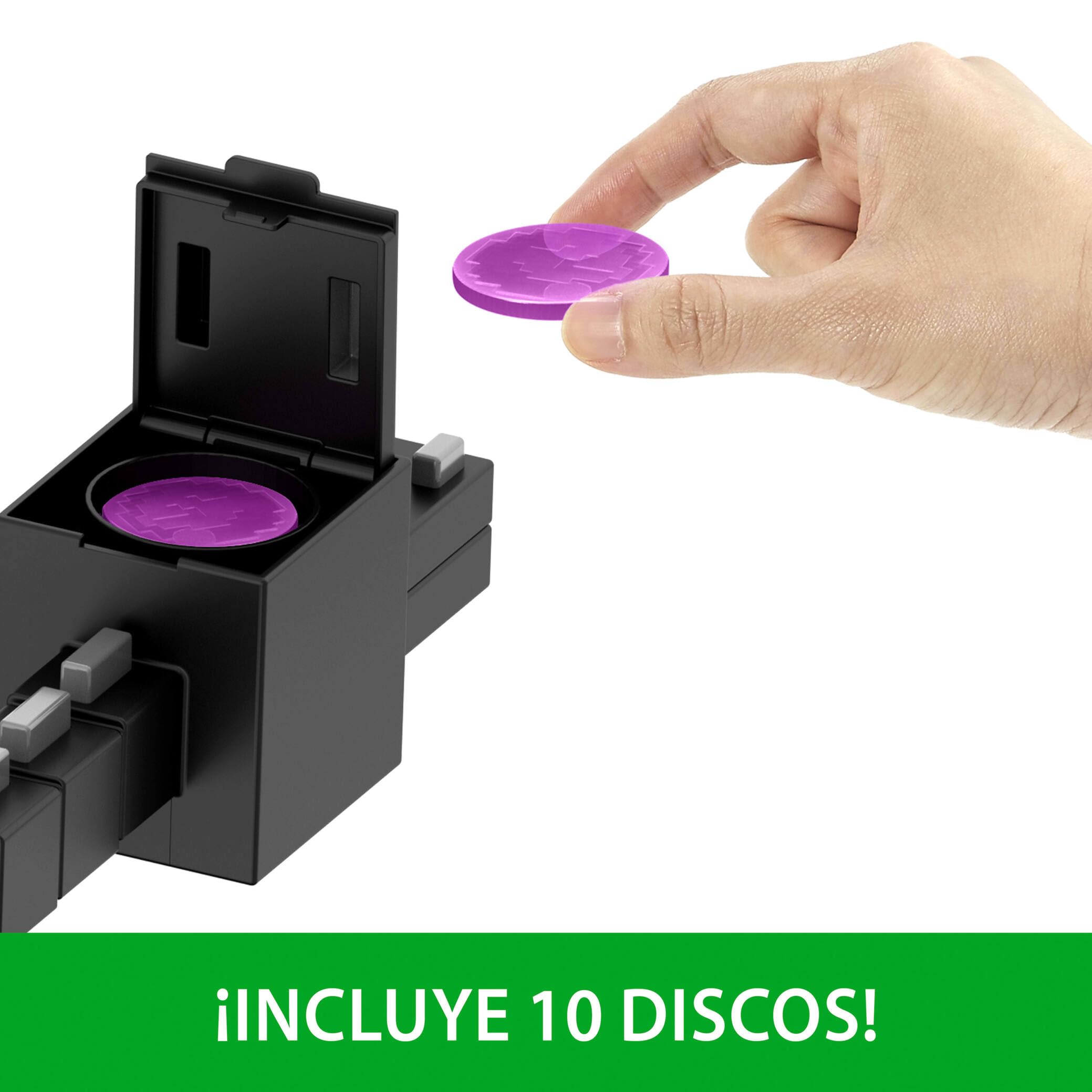 Mattel Minecraft Aliento del dragón, Ender Figura articulada | Juguete con 10 discos, gigante de 55 cm largo, 51 cm de envergadura, alas móviles y lanzador, JKC13