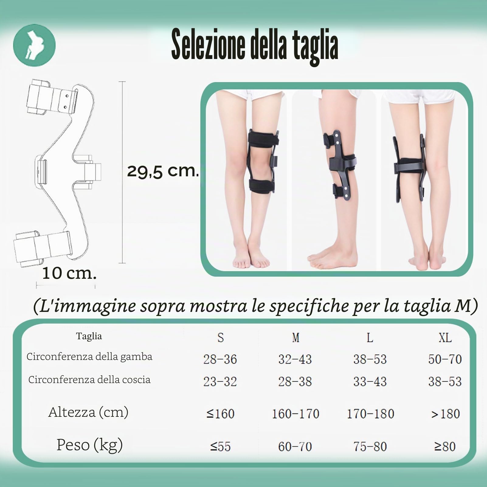 Ortesi di Iperestensione del Ginocchio, Tutore Immobilizzatore del Ginocchio, per L'Iperestensione del Ginocchio, Tutore di Fissaggio per L'Abduzione del Ginocchio Emiplegico L