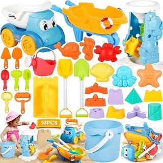Sandspielzeug-Set mit Wasserrad, 30er-Set