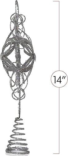 Miniatura 5 de Ornativity Decoración de árbol de copo de nieve con diseño de flor, diseño de copos de nieve, estrella de nieve, adorno para árbol de Navidad,