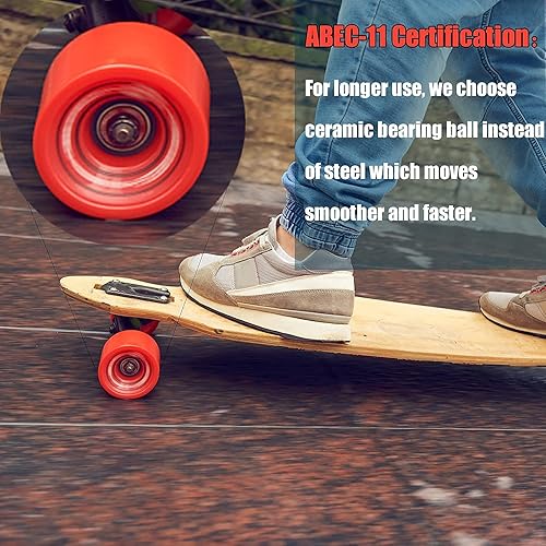Miniatura 4 de Senston Rodamientos de patineta de cerámica de alta velocidad doble blindado 608 RS ABEC-11 8 Pack Set para monopatín camiones scooters ruedas