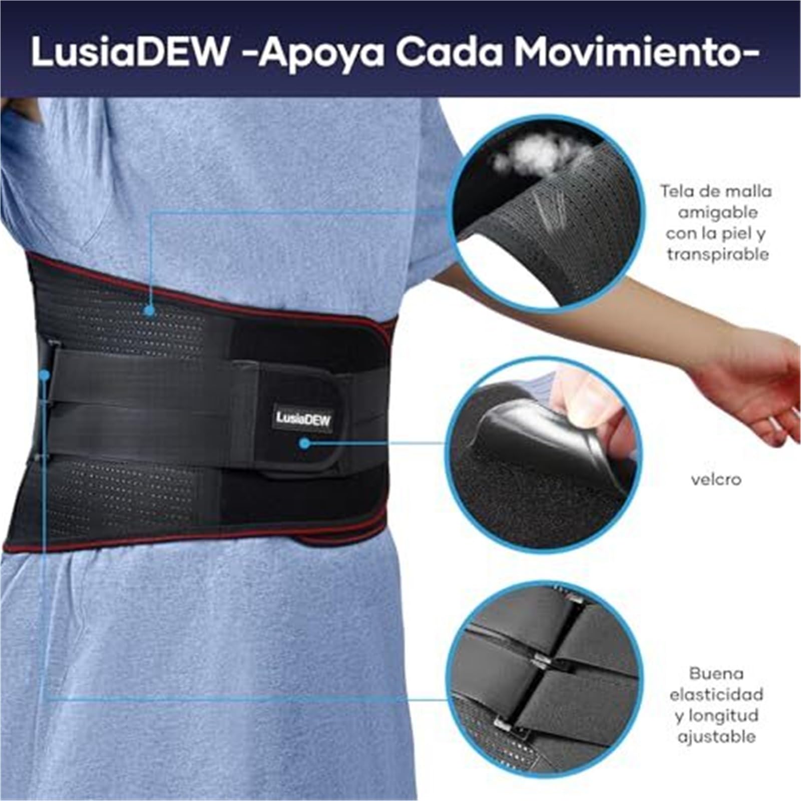 Faja Lumbar Cinturón De Soporte Lumbar For Mujer For Hombre Cinturón De Soporte De Espalda Ajustable Cinturón Deportivo Moldeador De Cuerpo Cinturón Apoyo Lumbar(M)