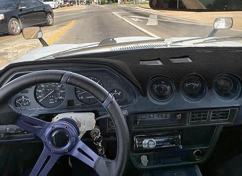 Miniatura 2 de Cubierta de salpicadero personalizada para Datsun 280ZX  Nissan 280ZX, protector de alfombra (negro) F163