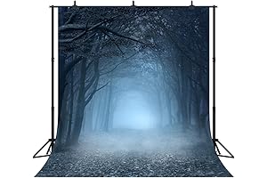 Spooky Photo Backdrop: 10x10Ft Seamless Spooky Forest Vinyl Photography Background