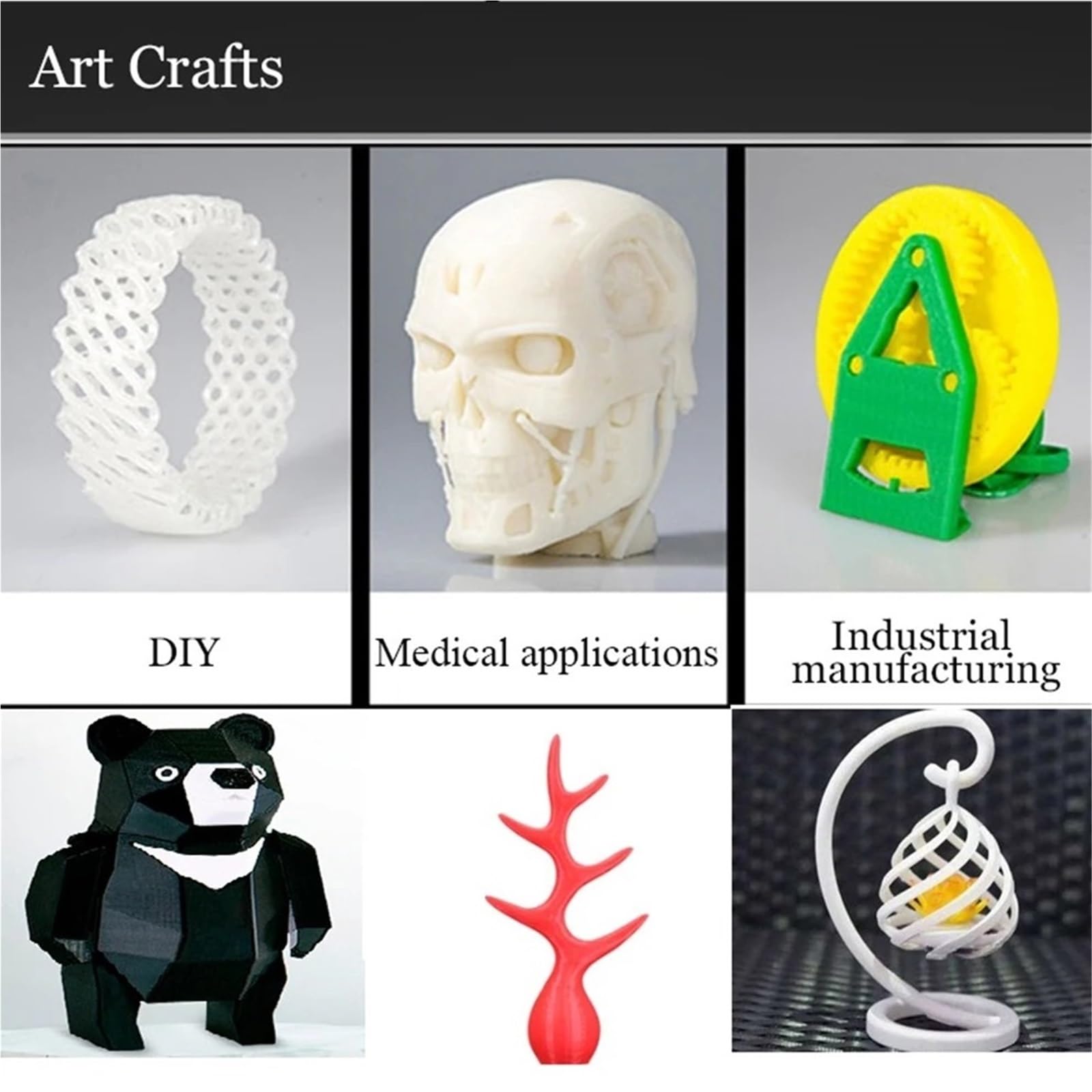 Compatibile Con La Maggior Parte Delle Stampanti 3D FDM, Bobina Con Filamento PLA Da 1,75 Mm E 1 Kg, Materiale Di Stampa 3D Ecologico Degradabile(Yellow)