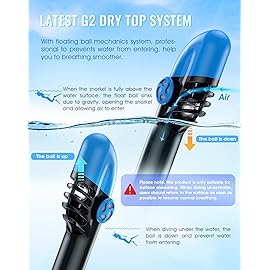 Greatever G2 Full Face Snorkel Mask with Latest Dry Top System,Foldable 180 Degree Panoramic View Snorkeling Mask with Camera Mount,Safe Breathing,Anti-Leak&Anti-Fog