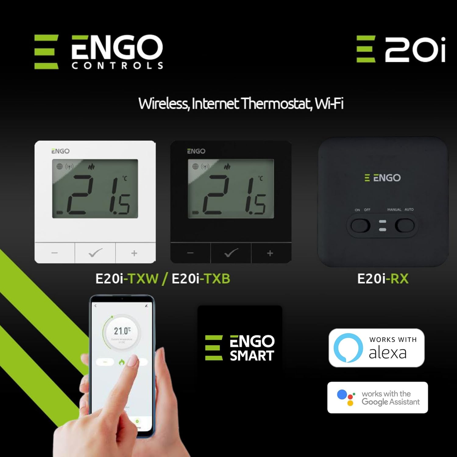 ENGO E20i Wireless Smart Thermostat 7 Day Programmable Wifi Smart Heating Controller Alexa Google ENGO Smart App Boiler Control (Black) 3 71SFlQHyrVL. AC SL1500