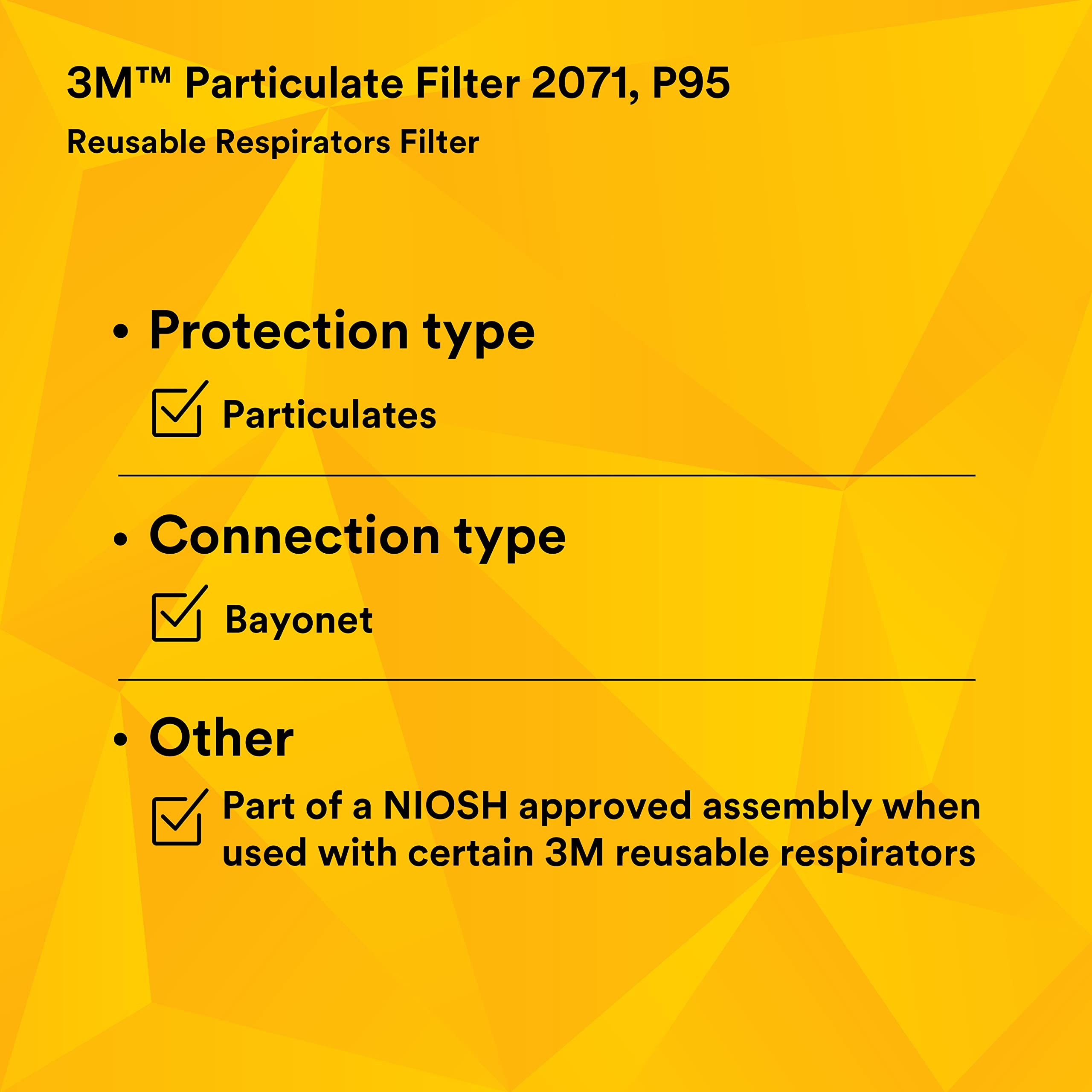 3M P95 Respirator Filters - 50 Pairs -10