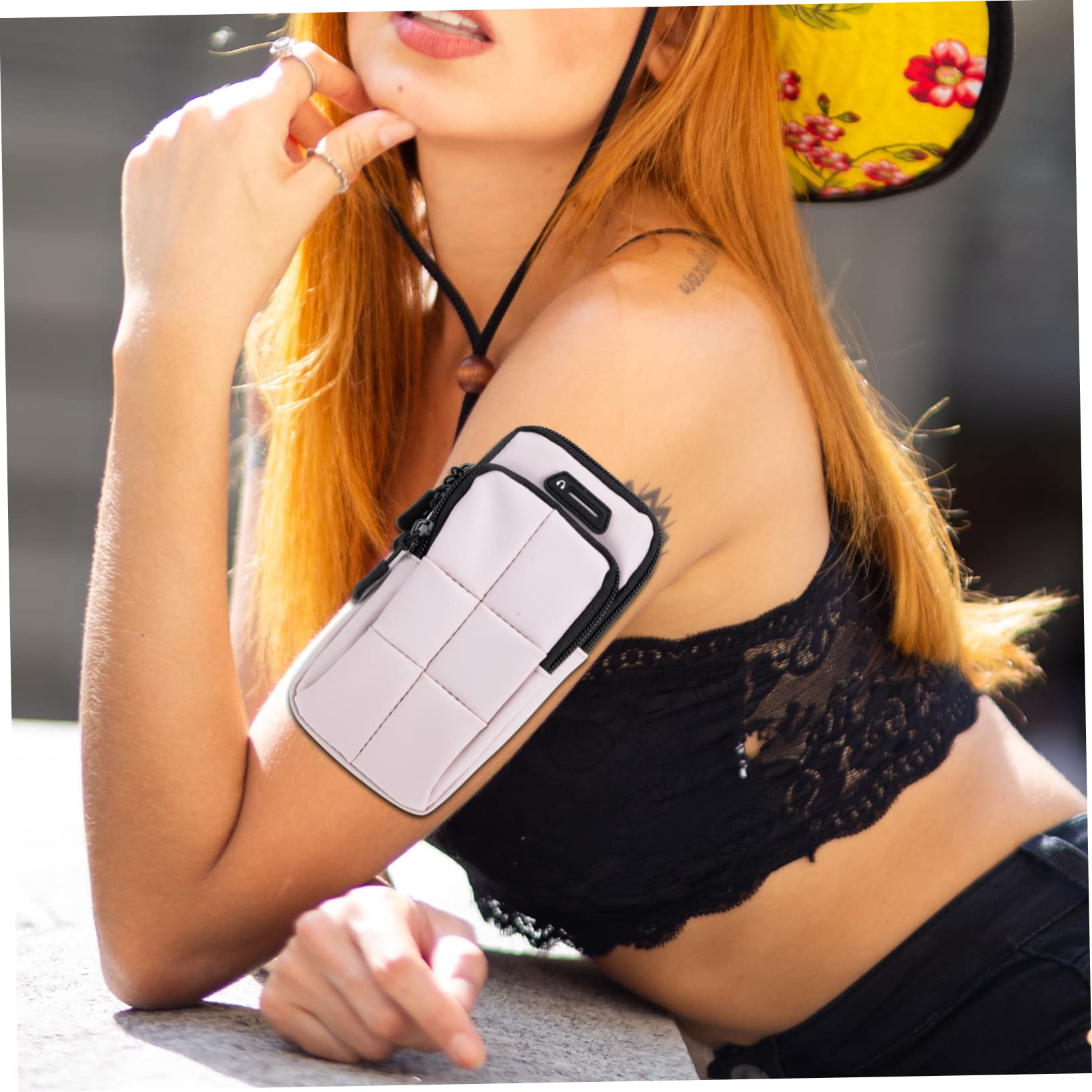jojofuny 3pezzi Fascia Braccio Elasticizzata Per Smartphone Unisex Armband Cerniera Per Fitness All e Attività Per e Allenamento