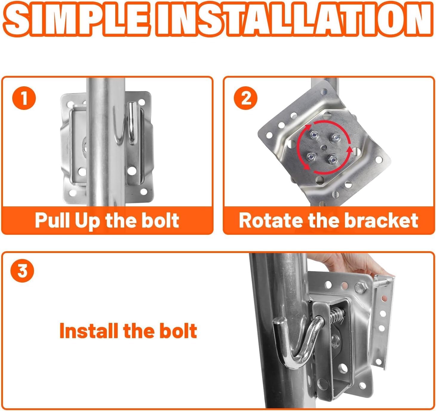 Trailer Jack for Boats and RVs -Heavy Duty Carbon Steel with Dual Wheels, Adjustable Height Lift from