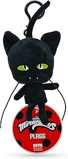 لعبة شخصية بلاج كوامي بحجمها الحقيقي من سلسلة ليدي باج من ميراكيلوس، لعبة قطيفة للأطفال، لعبة محشوة فائقة النعومة قابلة للتجميع بعيون مخيطة لامعة وسلسلة مفاتيح مطابقة لشنطة الظهر، 13 سم، (وينكور)