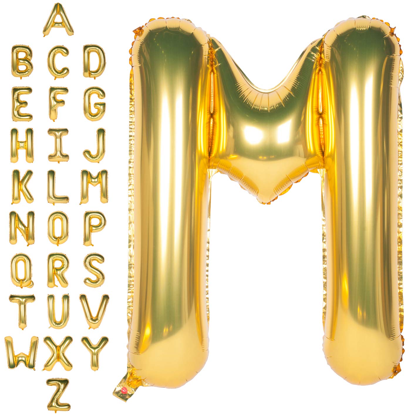 40 Inch Gold Letter Balloon Large Letter M Balloon Foil Helium Alphabet Balloons Gold Birthday Party Anniversary Wedding Graduation Ceremony Decoration (Gold Letter M) โ image 1