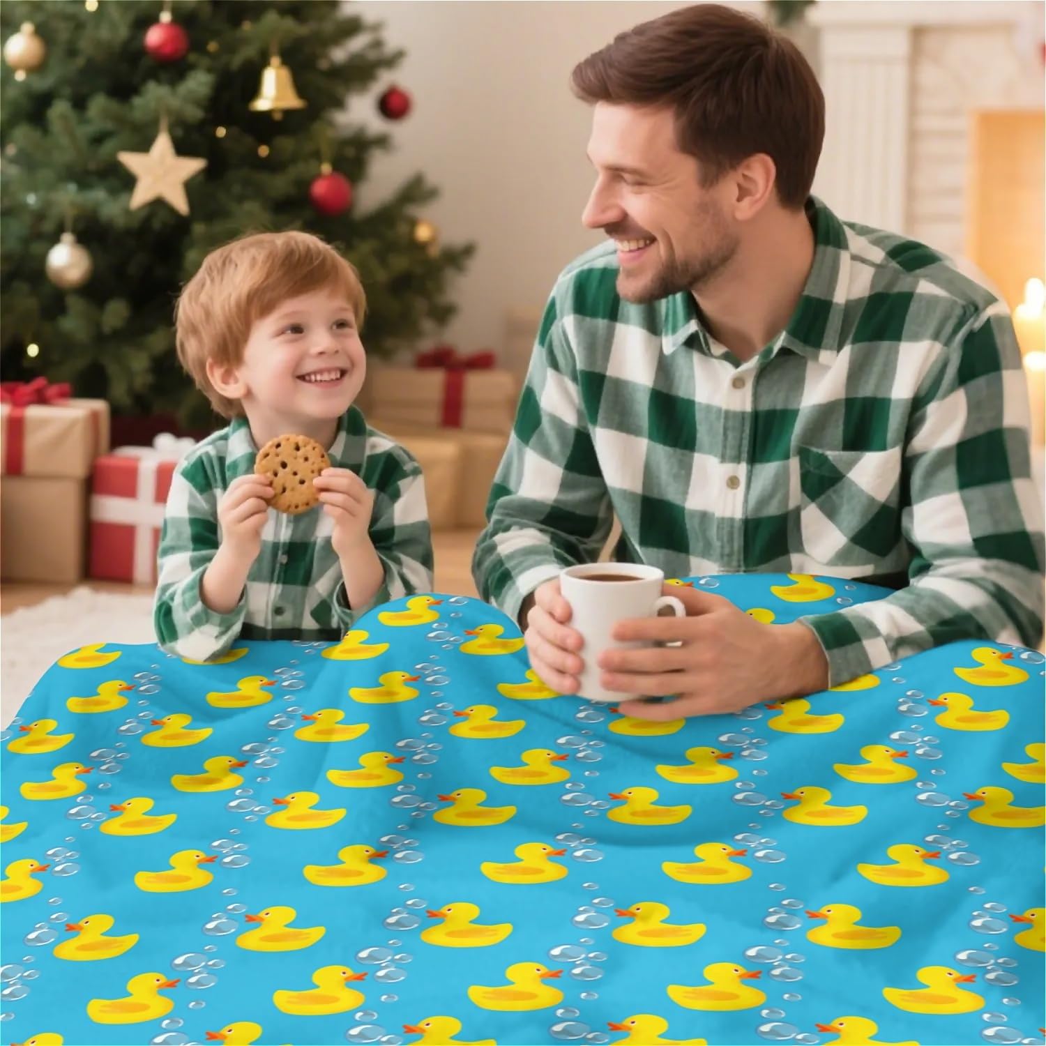 Yellow Ducks Fleece Throw Blanket 60 x 80 inches for Couch Sofa Bed,Super Soft Cozy Plush Microfiber Flannel Blanket Lightweight for Women, Men and Kids