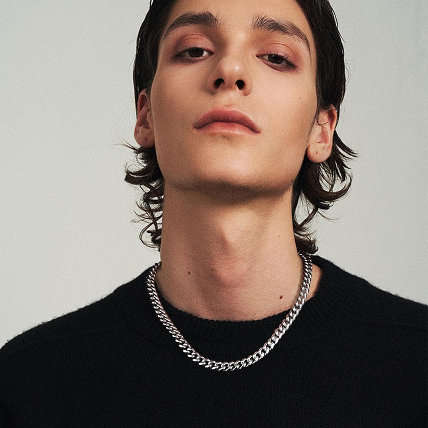 Saintda Cuban Link Chain for Men Stainless Steel Chain Necklaces Silver Chain 6/8/MM Chunky Miami Cuban Link Chain Sturdy & Not Easy to Fade 16 18 20 22 24 Inch - Image 3