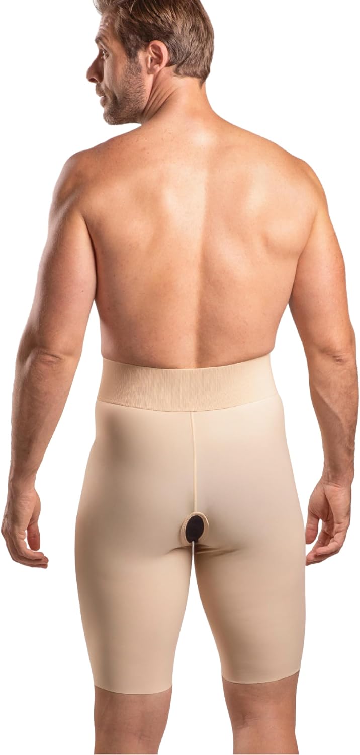 Isavela Male High-Waist Abdominal Cosmetic Surgery Compression Girdle Mid Thigh w/Zippers (MG09)