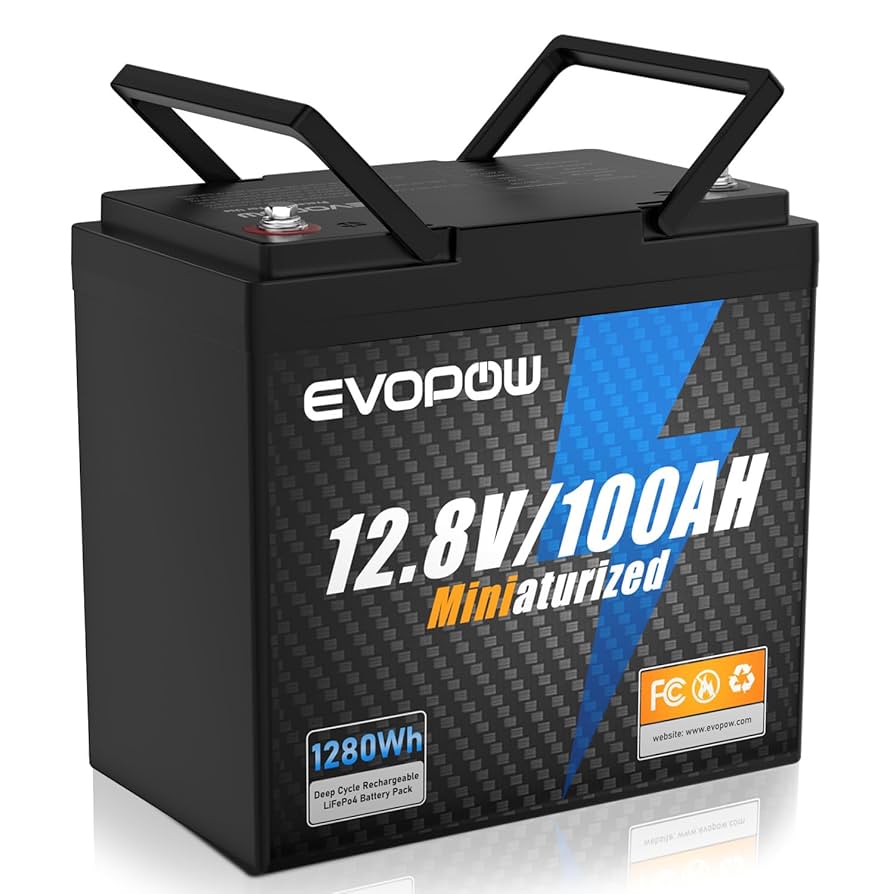 0818 リン酸鉄リチウムイオンバッテリー 12v 100ah 1280Wh 3 Amazon | Evopow 1280Wh リン酸鉄リチウムイオンバッテリー 2個