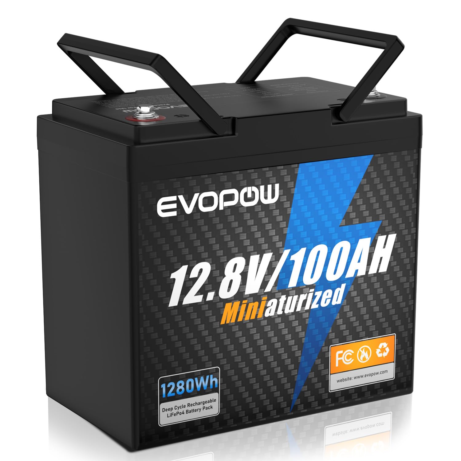 Amazon | Evopow 1280Wh リン酸鉄リチウムイオンバッテリー 12.8